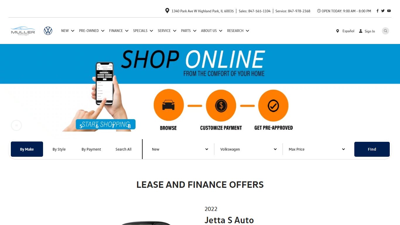 New & Used Volkswagen Car Dealer Highland Park | Muller Volkswagen